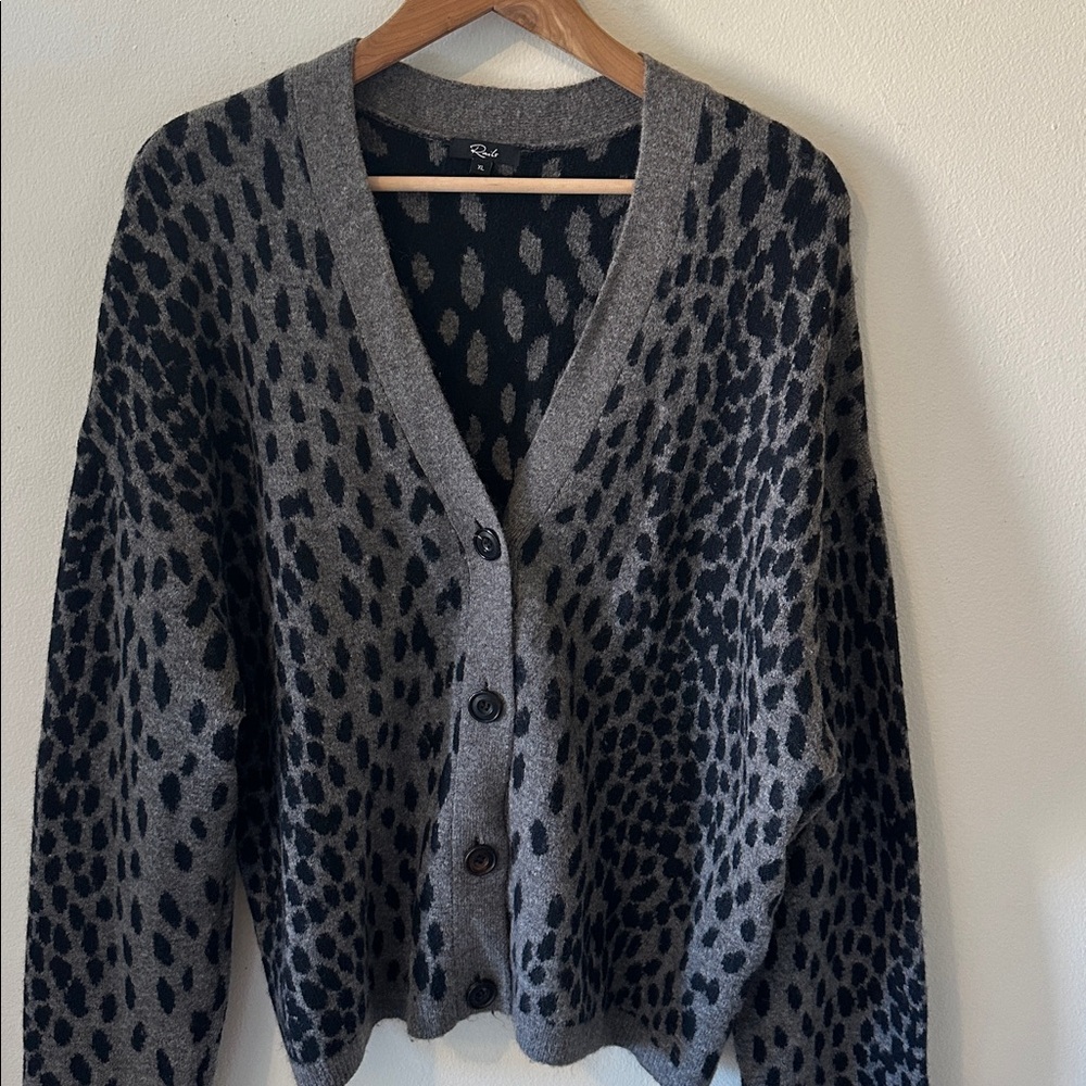 Rails Reese Leopard Print Button Cardigan - XL - Picture 7 of 14